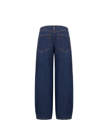 Jeans ballon avec coutures apparentes sur le devant Rinascimento