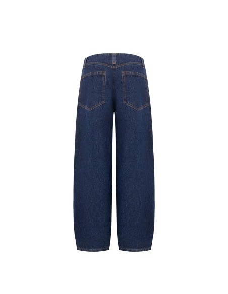 Jeans ballon avec coutures apparentes sur le devant Rinascimento
