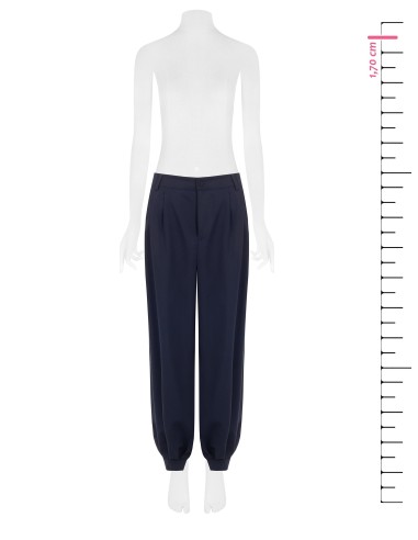 Pantalon balloon en mélange de viscose avec double pinces Rinascimento