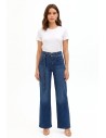 Jean wide leg extensible avec ceinture assortie Rinascimento