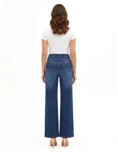 Jean wide leg extensible avec ceinture assortie Rinascimento 2