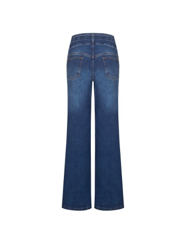 Jean wide leg extensible avec ceinture assortie Rinascimento
