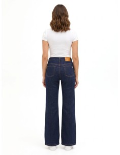 Jeans wide leg stretch, délavage zéro Rinascimento 2