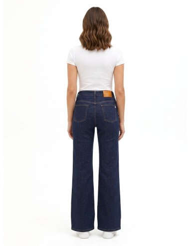 Jeans wide leg stretch, délavage zéro Rinascimento