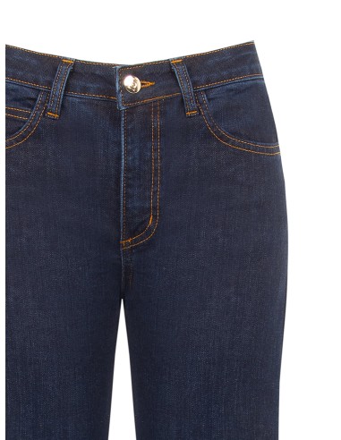 Wide-leg jeans met stretch, Zero-wassing, Rinascimento