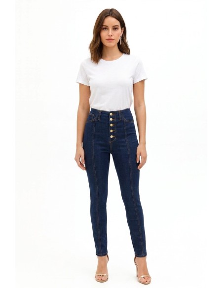 Jean skinny extensibles, délavage zéro, Rinascimento