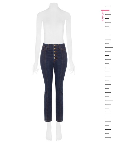 Stretch skinny jeans met zero wash van Rinascimento