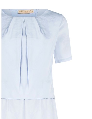Robe midi effet deux pièces en mélange de viscose légèrement froissée Rinascimento