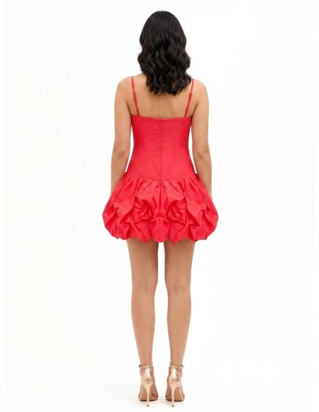 Robe courte bustier en coton avec bas ballon Rinascimento