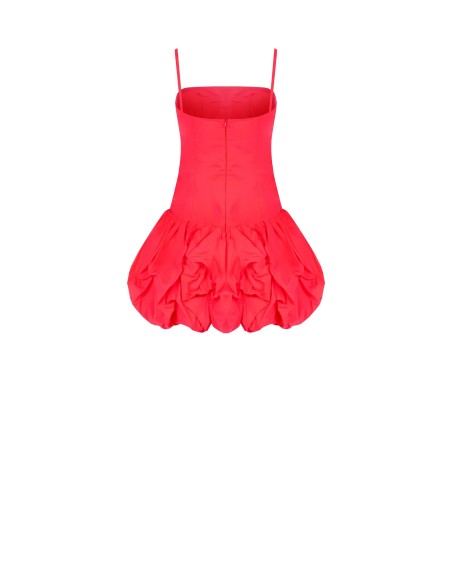 Korte bustierjurk van katoen met ballonzoom Rinascimento
