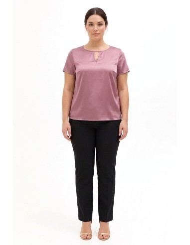 Blouse fluide curvy en satin avec double découpe en forme de goutte Rinascimento Curvy