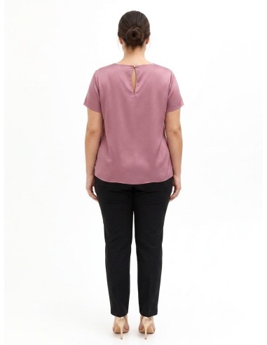 Blouse fluide curvy en satin avec double découpe en forme de goutte Rinascimento Curvy
