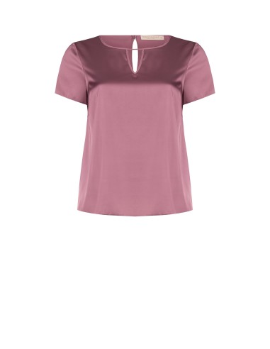 Blouse fluide curvy en satin avec double découpe en forme de goutte Rinascimento Curvy