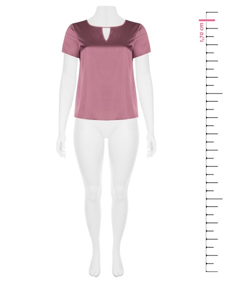 Blouse fluide curvy en satin avec double découpe en forme de goutte Rinascimento Curvy