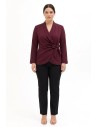 Veste blazer cache-cœur grande taille en tissu cady Rinascimento Curvy