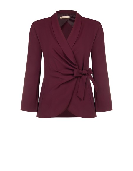 Veste blazer cache-cœur grande taille en tissu cady Rinascimento Curvy