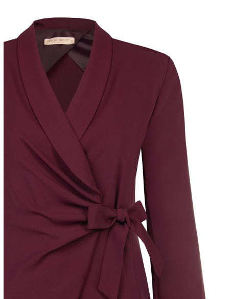 Veste blazer cache-cœur grande taille en tissu cady Rinascimento Curvy