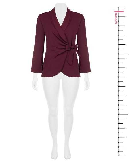 Veste blazer cache-cœur grande taille en tissu cady Rinascimento Curvy