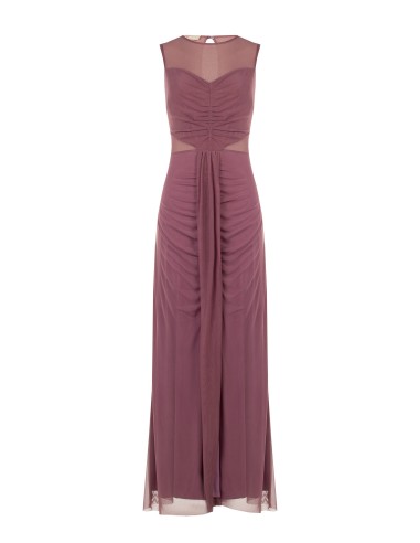 Robe longue en résille extensible avec détails semi-transparents Rinascimento