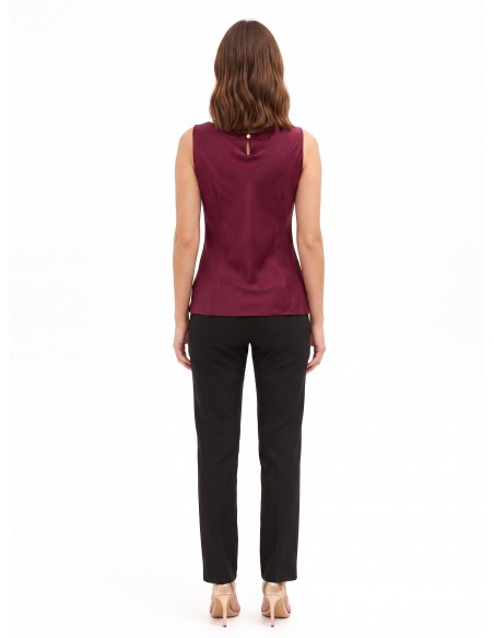 Top cintré et ajusté en satin Rinascimento