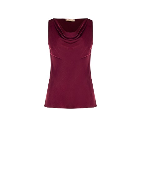 Top cintré et ajusté en satin Rinascimento