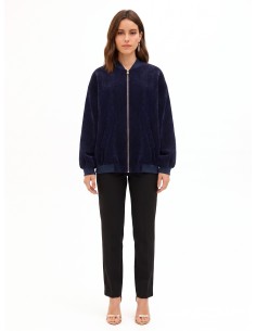 Bomber oversize en velours Rinascimento