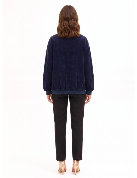 Bomber oversize en velours Rinascimento