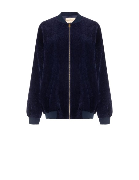 Oversized bomberjack van fluweel Rinascimento