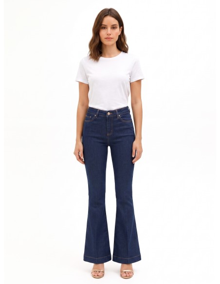 Flared jeans met contrasterende stiksels Rinascimento