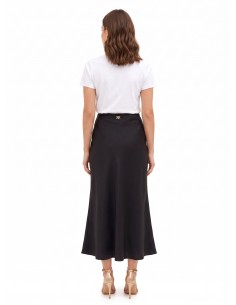 Jupe longue évasée en satin avec plaque logo RR Rinascimento 2