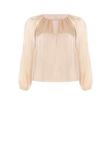 Blouse fluide grande taille en satin lamé avec découpes et détail bijou Rinascimento Curvy