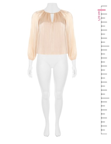 Blouse fluide grande taille en satin lamé avec découpes et détail bijou Rinascimento Curvy