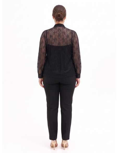 Ensemble Curvy avec top et chemisier en dentelle à nœud Rinascimento Curvy