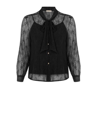 Set van een curvy top en kanten blouse met strik Rinascimento Curvy