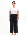 Pantalon palazzo curvy en maille milano avec fermeture éclair latérale Rinascimento Curvy