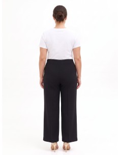 Pantalon palazzo curvy en maille milano avec fermeture éclair latérale Rinascimento Curvy 2