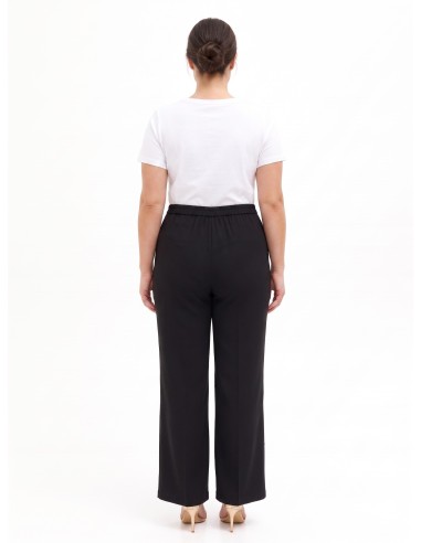 Pantalon palazzo grande taille en tissu cady avec élastique au dos Rinascimento Curvy