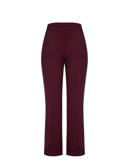 Pantalon palazzo grande taille en tissu cady avec élastique au dos Rinascimento Curvy