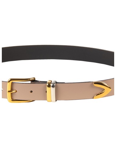 Ceinture fine en véritable cuir lisse Rinascimento
