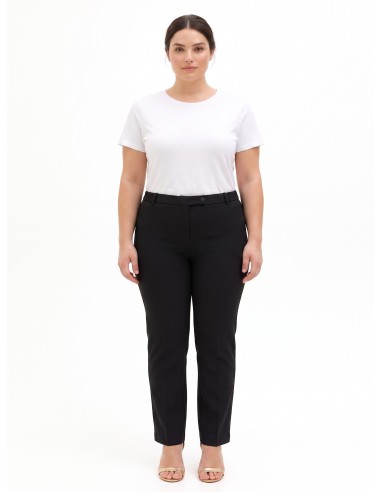 Pantalon curvy coupe cigarette en tissu cady avec élastique à l’arrière Rinascimento Curvy