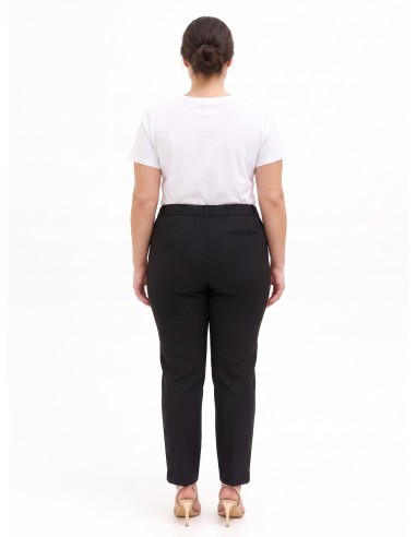 Pantalon curvy coupe cigarette en tissu cady avec élastique à l’arrière Rinascimento Curvy