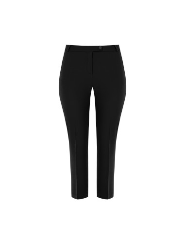 Pantalon curvy coupe cigarette en tissu cady avec élastique à l’arrière Rinascimento Curvy