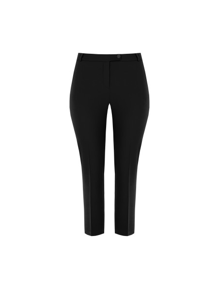 Pantalon curvy coupe cigarette en tissu cady avec élastique à l’arrière Rinascimento Curvy