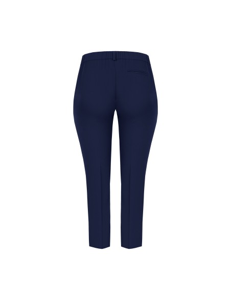 Pantalon curvy coupe cigarette en tissu cady avec élastique à l’arrière Rinascimento Curvy