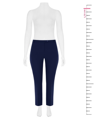 Pantalon curvy coupe cigarette en tissu cady avec élastique à l’arrière Rinascimento Curvy