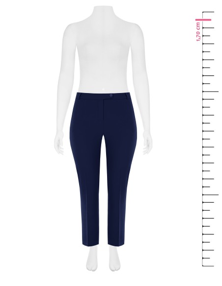 Pantalon curvy coupe cigarette en tissu cady avec élastique à l’arrière Rinascimento Curvy