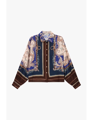 Oversized overhemd met bandanaprint en paisleymotief Dixie