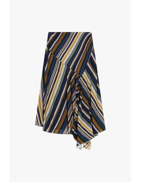 Jupe à rayures avec ourlet asymétrique Dixie