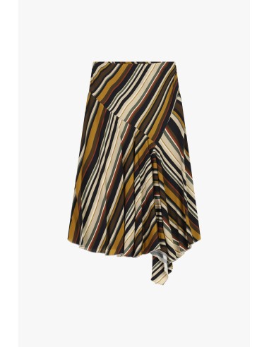 Jupe à rayures avec ourlet asymétrique Dixie
