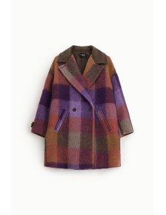 Manteau à carreaux croisé Dixie 2